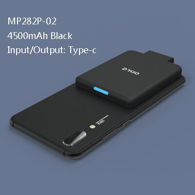 OISLE 4500mah tipo-C de batería portátil estuche de carga para google pixel 4/4a/4XL/3/3XL/2 Mini banco de potencia de batería externa trasera caso: type-c BLACK