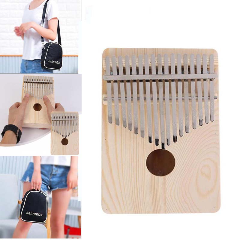 DIY Kalimba Bausatz Einfache Montage 10-17 Schlüssel Kalimba Handarbeit DIY Bausatz Holz Finger Daumen Klavier Musical Instrumente hoch: 17 Schlüssel Hammer Tasche