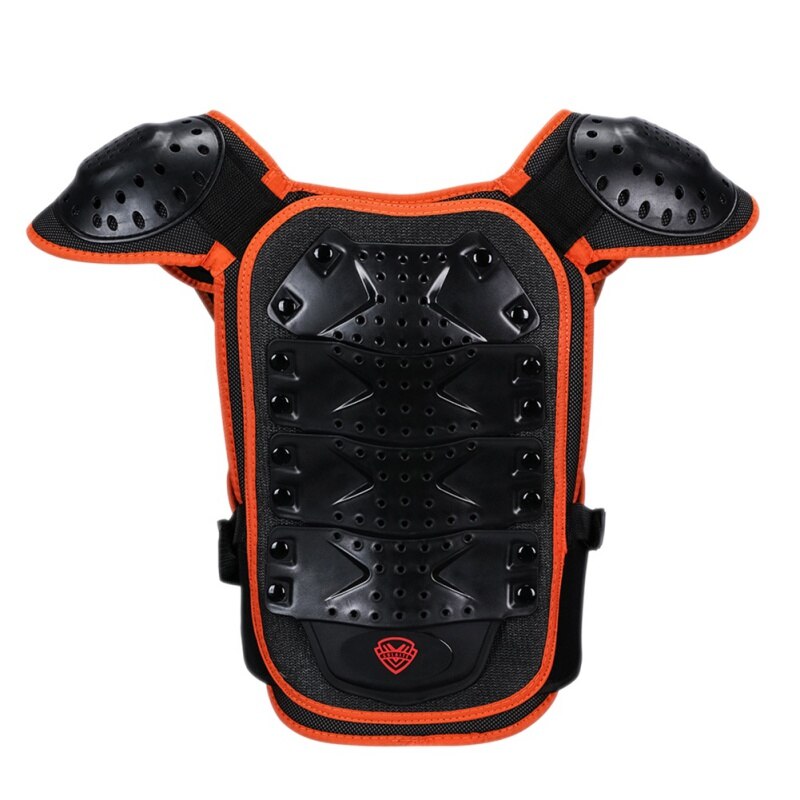 Protector de espalda y pecho reflectante de alta intensidad para niños, , a prueba de golpes, transpirable, desmontable, protección cambiable