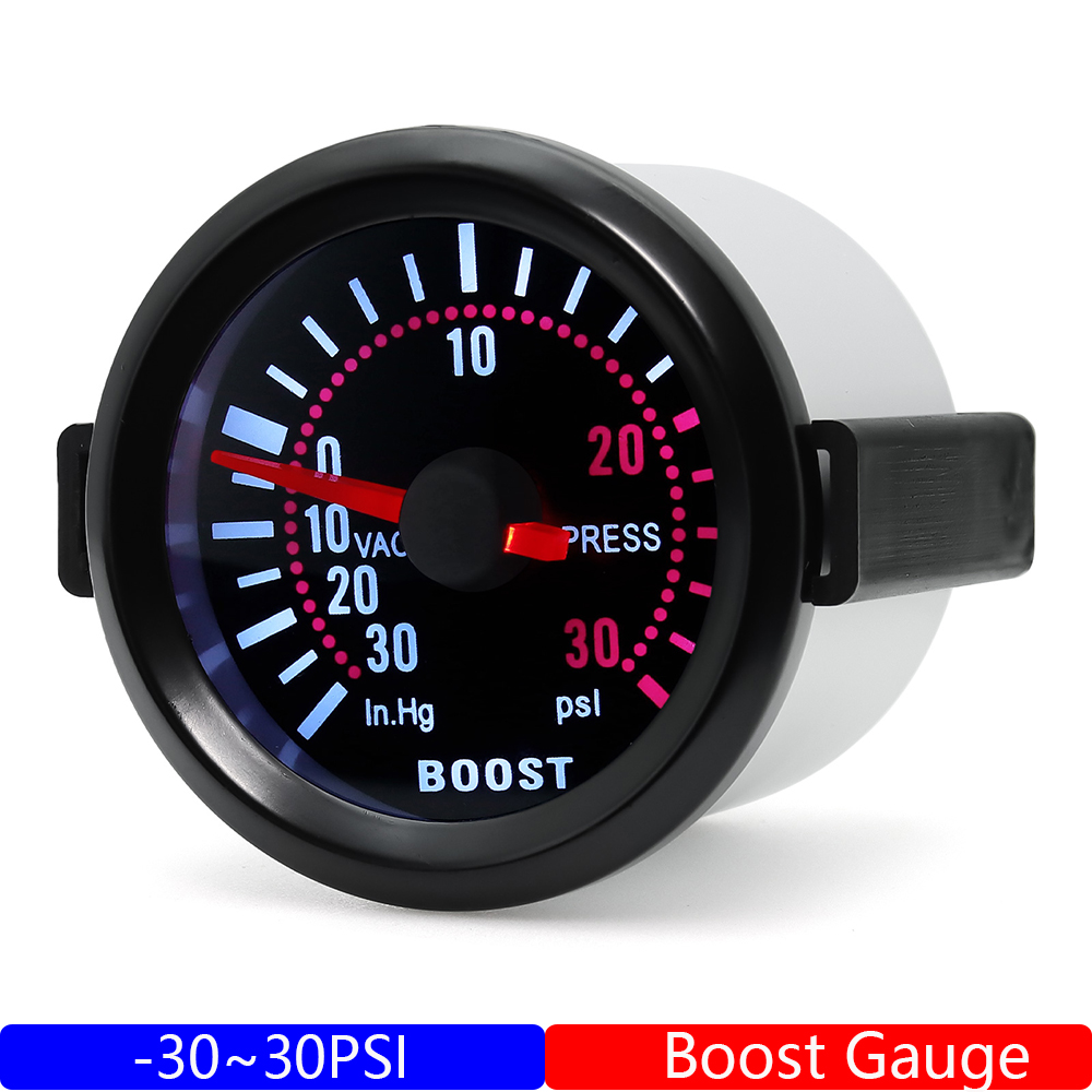 Universal Gasoline Car 2" 52MM Tachometer/Water Temperature/Oil Temp Meter/Boost Meter PSI Bar/Oil Pressure Gauge Voltmeter 12V: Dark Grey