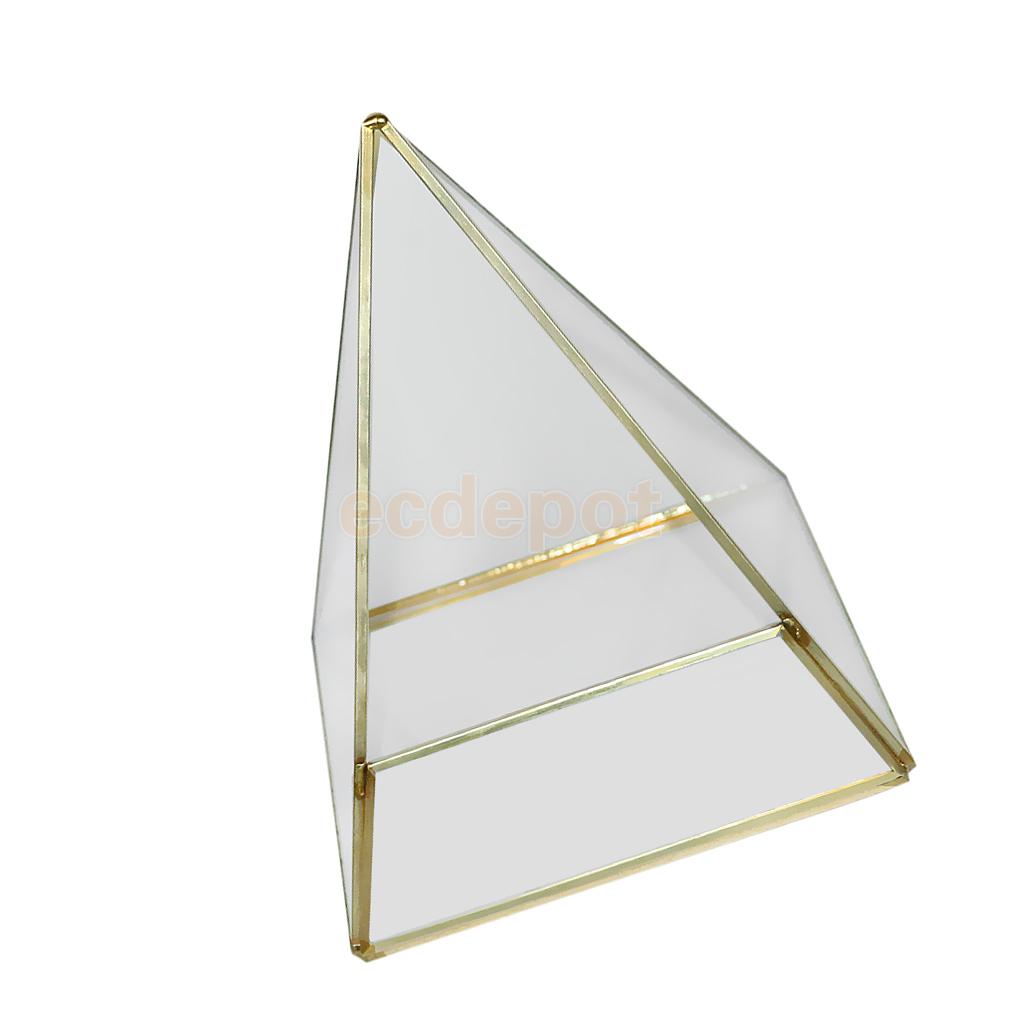 Rosa vaso de vidro geométrico irregular, recipiente de terrário para plantar suculentas, vaso de mesa, decoração de casamento para casa, escritório diy: Clear 2