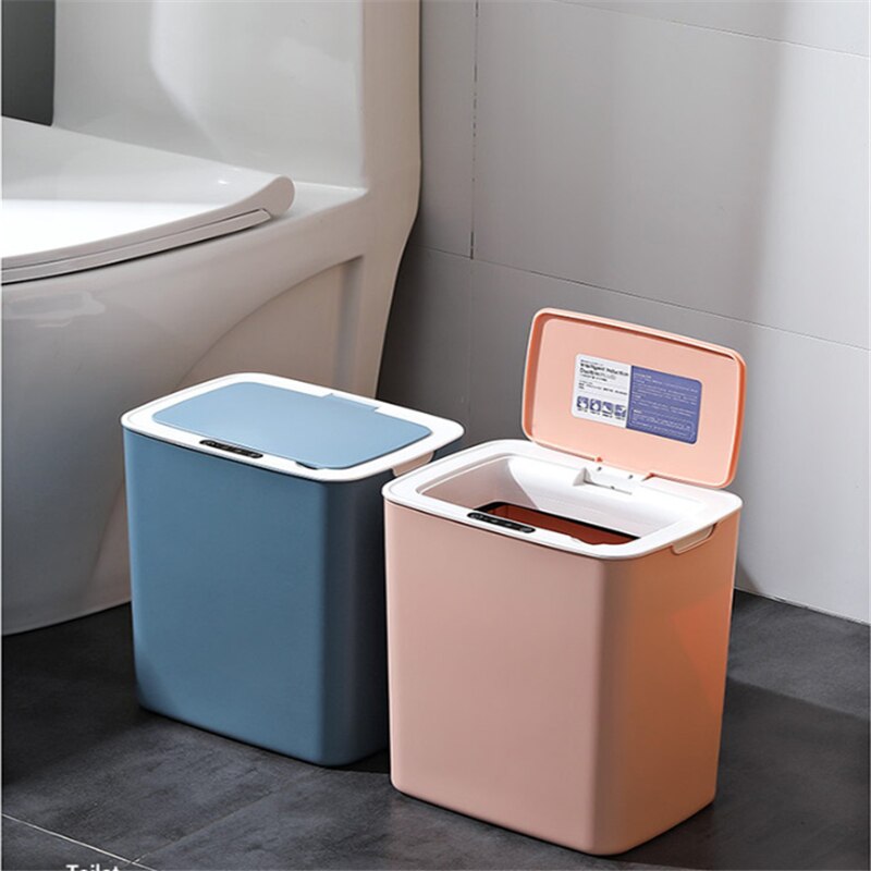Universal Intelligent Induction Trash Can with Lid Fully Automatic Induction Electric Home Large Trash Can