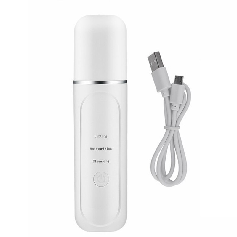 Ultrasone Trillingen Gezicht Scrubber Massager Pore Cleaner Lift Vuil Neus Comedondrukker Ems Mini Valuta Peeling Machine