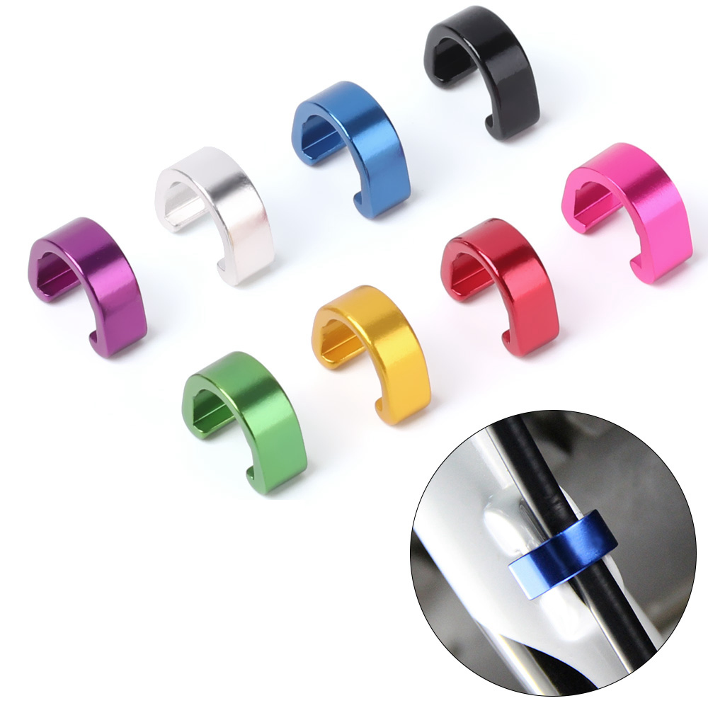 5Pcs Aluminum Alloy MTB Bike C Shape Clips Bicyle Housing Hose Brake Cable/Line Buckles Case Outdoor Cycling Clasps Parts