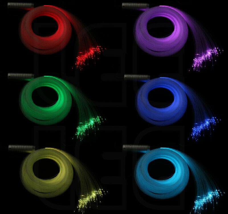 RF touch remote control 12V 6W RGB LED Fiber Optic driver Light engine RGB Star DIY Ceiling Kit 100/150/200pcs 2M 0.75mm cable