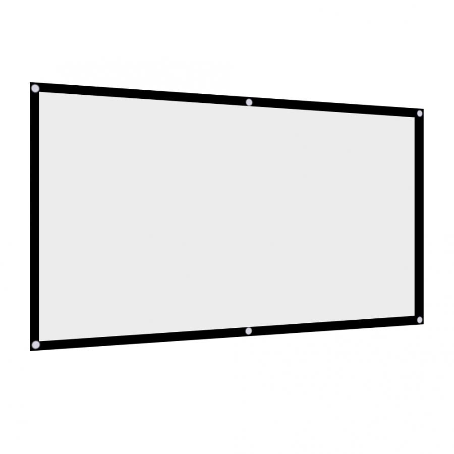 hologram 60-120 Inch Portable Foldable Non-crease White Projector Curtain Projection Screen 16:9 pantalla proyector electrica