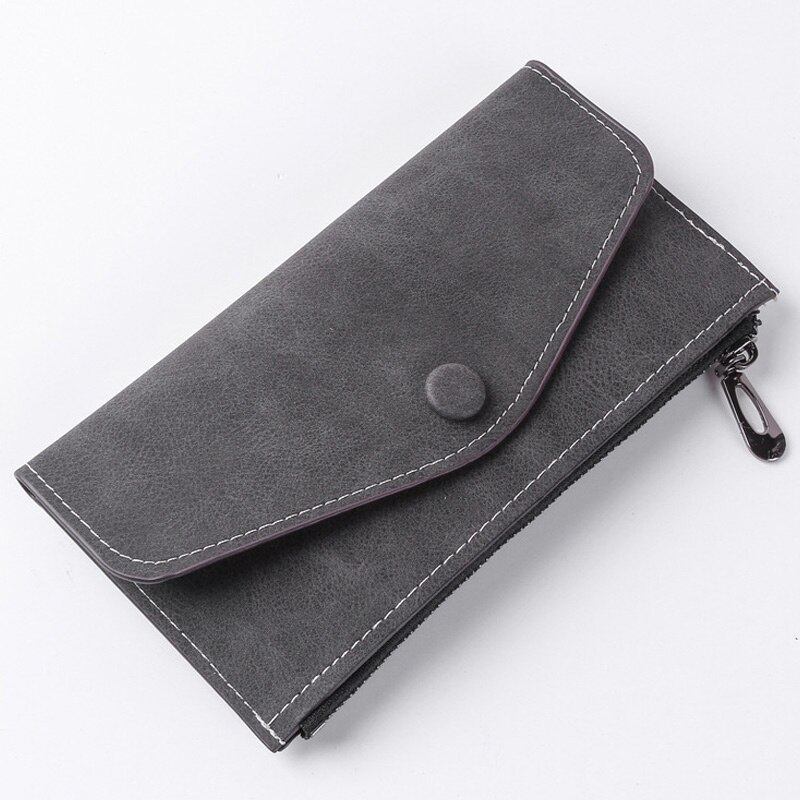 Titolare della carta di credito della moneta dei soldi dell'unità di elaborazione della chiusura lampo di progettazione lunga della borsa del portafoglio delle donne 1 Pcs xin-shipping: Black