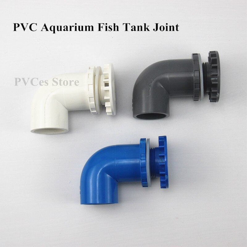 1PC ID 20~50mm PVC Pipe Elbow Aquarium Fish Tank Drain Joints Home DIY Water Supply Tube Fittings Drainage Connectors