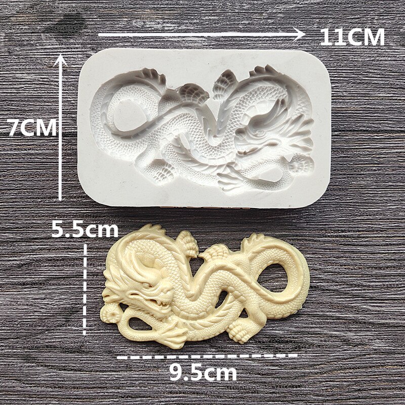 Kinesisk drage serie form silikone form fondant kage form chokolade fudge værktøj 15113