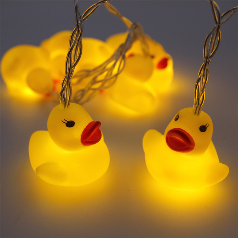 3D Dinosaur LED Garland Christmas String Lights Indoor DIY Xmas Tree Party Wedding Bedroom Home Year Decoration Battery Lamp: DUCK