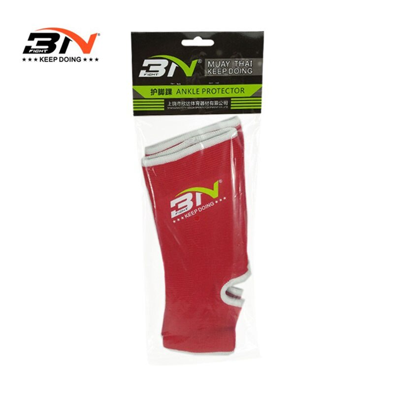 Muay thailändisch Boxen Fitness Socken Nylon Knöchel Schutz Abdeckung Füße Klammer Fuß Unterstützung Hebe Laufende Basketball Sicherheit Riemen Getriebe: rot / M