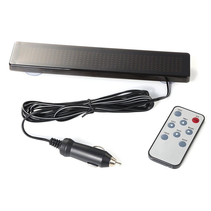 12V Auto Led Programmeerbare Message Sign Scrollen Display Board Met Afstandsbediening (Rood)