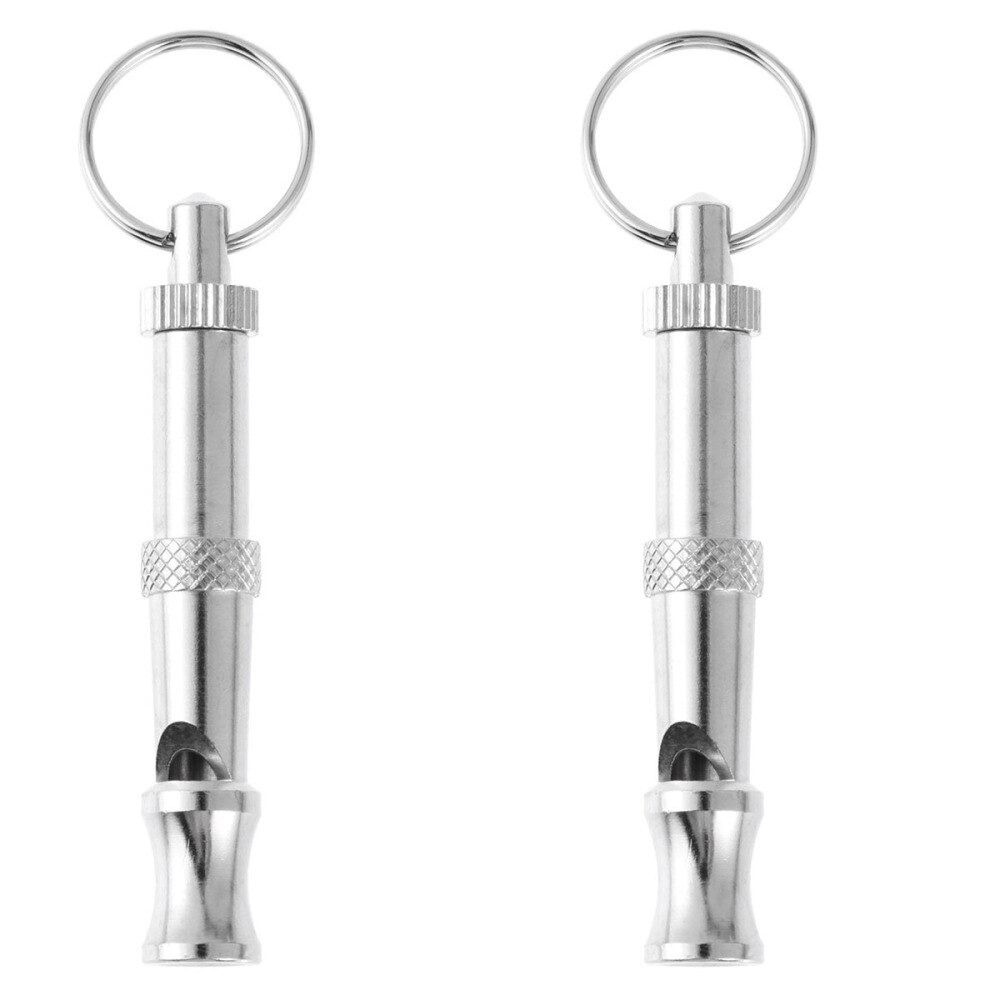 1PC Copper Plating Ultrasonic Sound Dog Whistle for Pets Dog Training Dogs Outdoor Dog Whistle: Silver