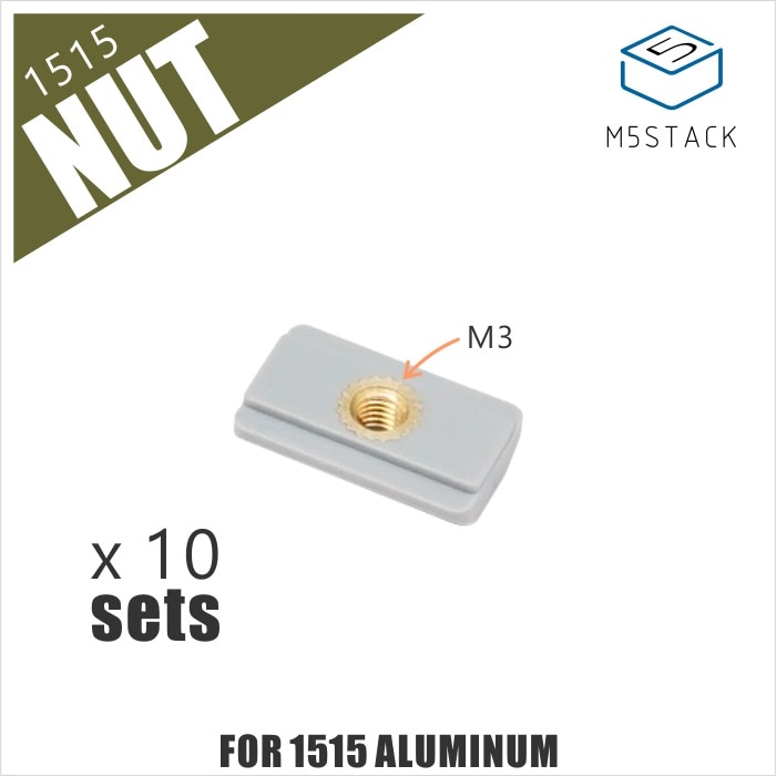 M5Stack Slide Nut for 1515 Aluminum Profile 10pcs a Set Compatible with M3 Screws M5 PCD Pick-Cut-Drill Machine