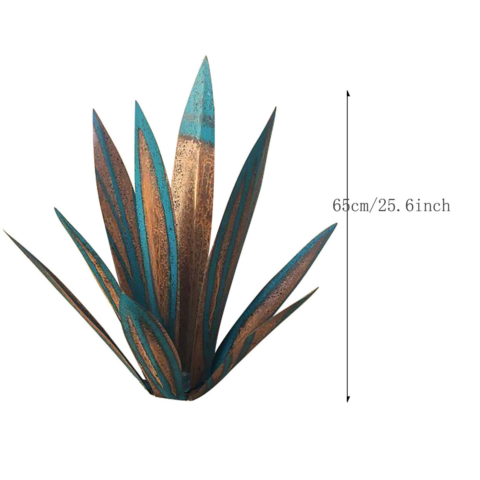 Sculpture rustique en métal avec 9 feuilles de Tequila, décoration de jardin, signes de jardin, 27cm/35cm/65cm: BU