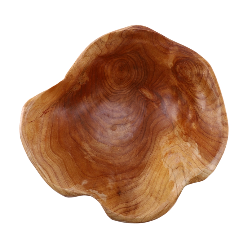 Huishoudelijke Fruit Kom Houten Snoep Schotel Fruitschaal Houtsnijwerk Wortel Fruitschaal Hout 20-24 Cm Cnim