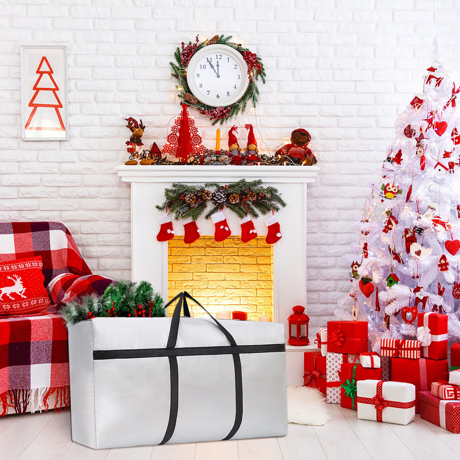 Christmas Tree Storage Bag Dustproof Cover Protect Waterproof Large-capacity 21x14x6.5 inch Storage Bags Organize Tools #Y5