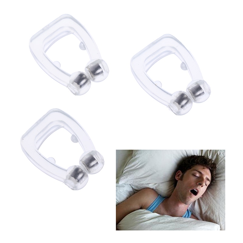 1/3/5Pcs Anti-Snurken Stop Snurken Night Apparaat Clipple Silicone Magnetische Neus Clip Voor Slapen aid