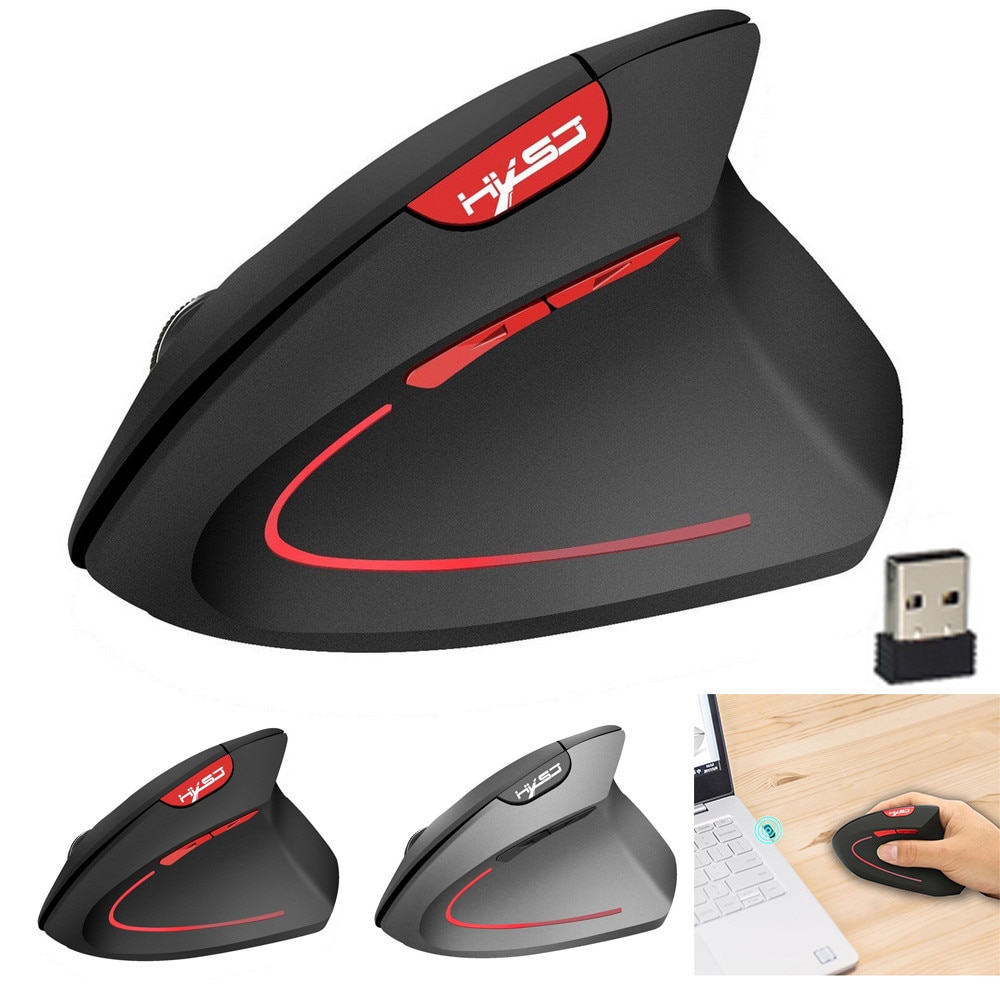 Wireless Mouse 2.4GHz Game Ergonomic Vertical Mouse 2400DPI USB Mice For Computer PC Laptop Ergonomic Gaming