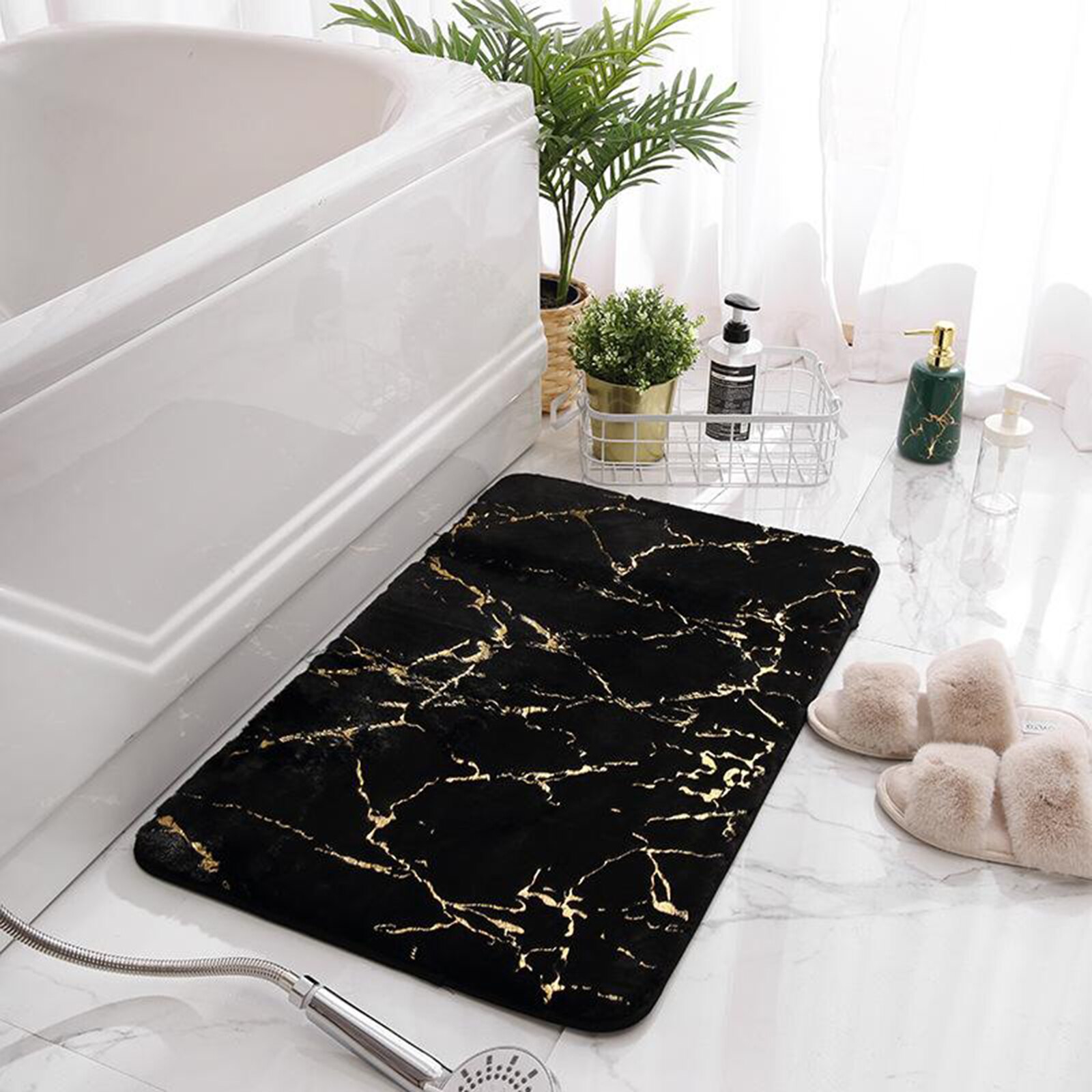 Non-Slip Bath Mats Super Absorbent Shower Bathroom Carpets Soft Toilet Floor Mat Bathroom Rug