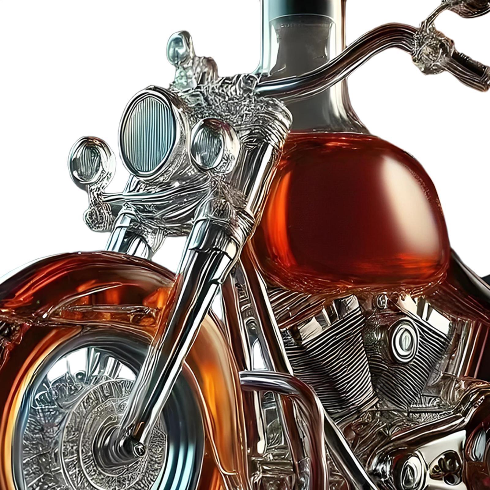 Nowy, zabawny karafka w kształcie motocykla, kieliszek robić Whisky, unikalna, śmieszna, kreatywna karafka w stylu klasyczny na wino, idealna robić baru, jadalni, dla miłośników motocykli.