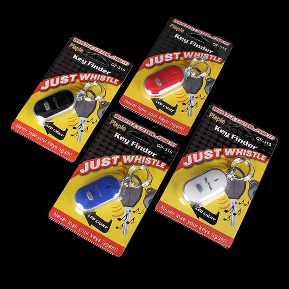 Key Finder Anti-lost Smart Key With LED Torch Whistle Key Finder Flashing Beeping Keys Tracker Locator Accessories