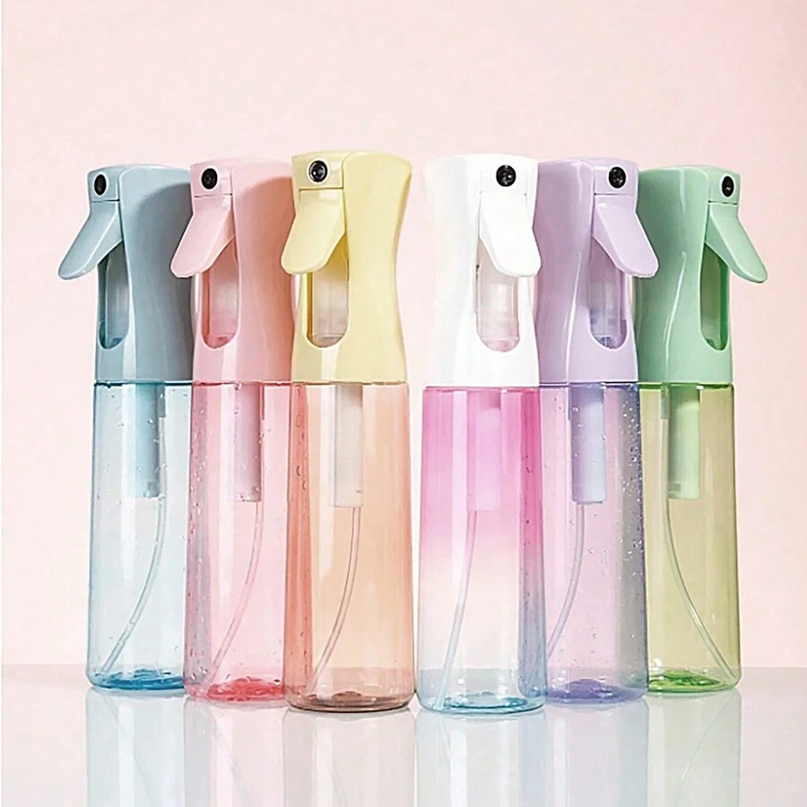 300ml garrafa de spray de alta pressão colorido claro beleza cabeleireiro pulverizador recarregável névoa spray dispensador para limpeza de plantas