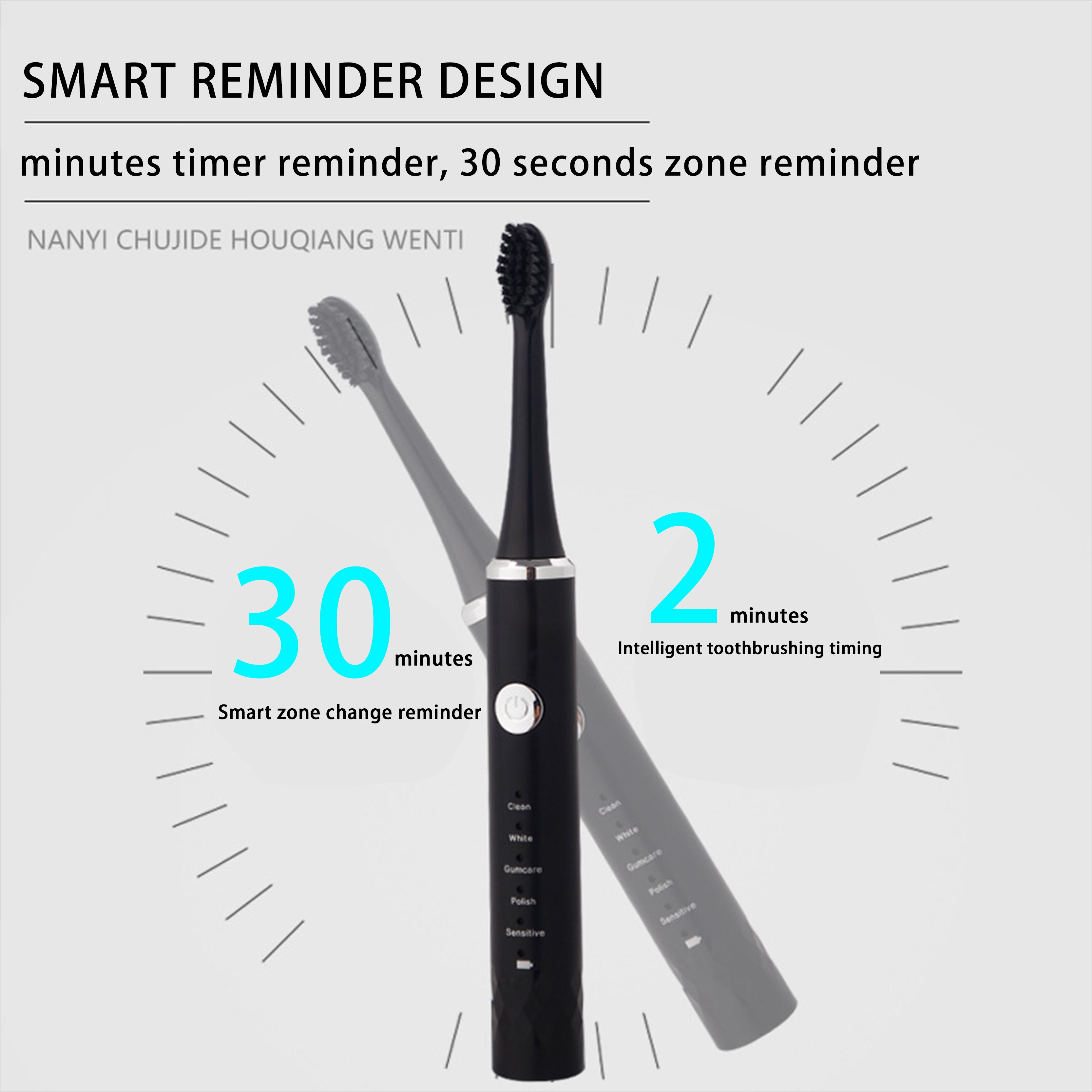 Ultra Whitening Toothbrush ADA Accepted Rechargeable Toothbrush Travel carry Ultra Sonic Motor & Wireless Charging Smart Timer