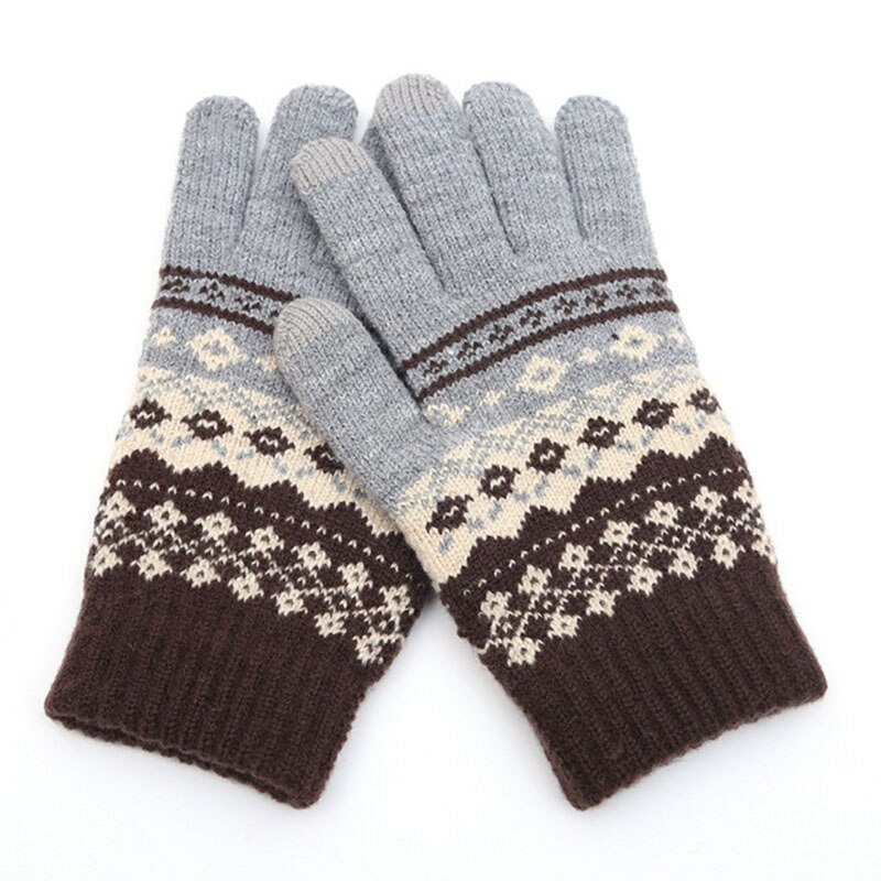 Volwassen vrouw Mannen Touch Screen Handschoenen Gebreide Mittens Winter Warm Volledige vinger Handschoenen Betaalbare ST9: 4