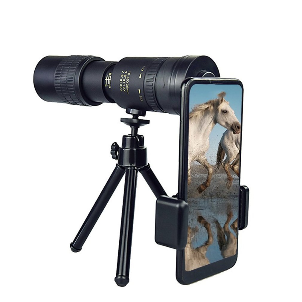 10-300×40 telescope set including black tripod + photo clip Telescopic zoom monocular high-power high definition
