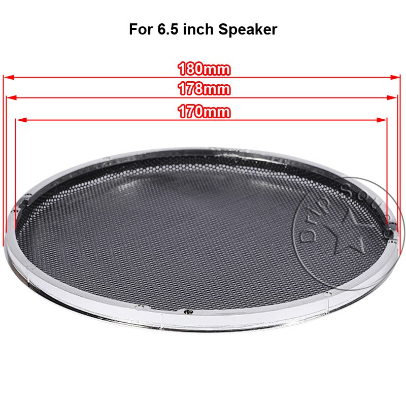 For 1&quot;/2&quot;/3&quot;/4&quot;/5&quot;/6.5&quot;/8&quot; Inch Audio Speaker Conversion Net Cover Decorative Circle Metal Mesh Grille Protection #Black: 2 pieces / For 6.5 inch Speaker