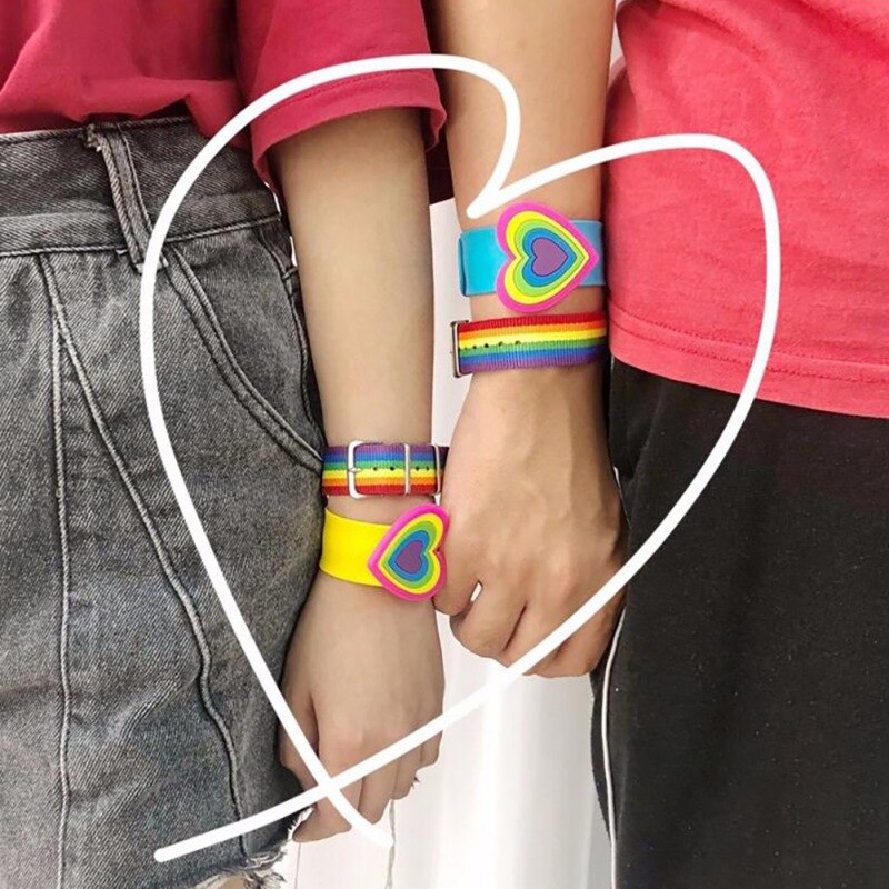 Minimalistische Nepal Regenboog Lesbische Lgbt Armband Trots Geweven Gevlochten Mannen Vrouwen Paar Vriendschap Sieraden