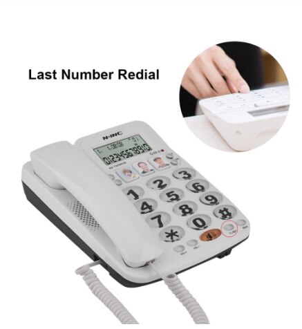 2-line Corded Phone with Speakerphone ID and Call Speed Dial Corded Phone for Home/Office 2-line Corded Phone with Speakerphone