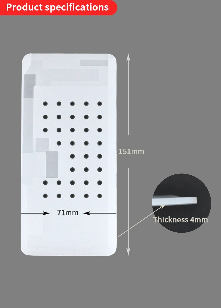 Sug limrengøring silikone gummimåttepude til iphone 11 pro max x xs max xr ubundet flex kabel oca lim fjern lcd reparation