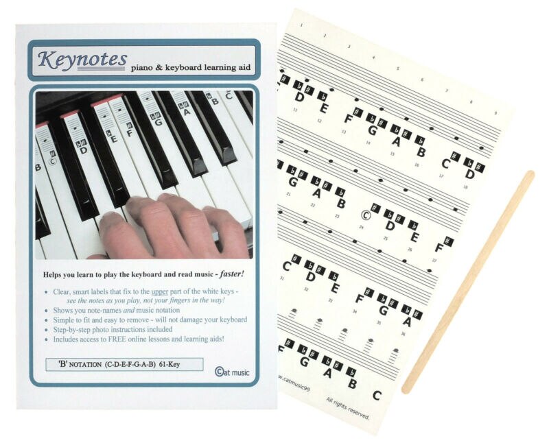 Neue Kreative dauerhaft Universal- transparent Klavier 54/61/88 Schlüssel Hinweis Tastatur Aufkleber Decals