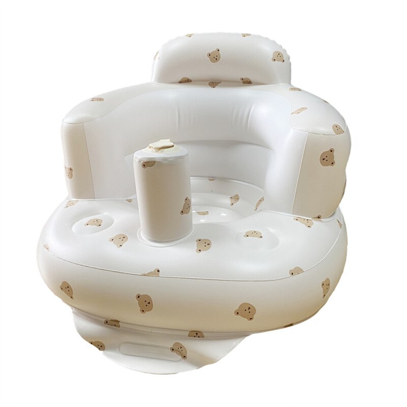Baby Inflatable Sofa Seat Multifunctional Cartoon PVC Toddler Feeding Chair Support Seat Sofa Learning To Sit Chair Baby Seat