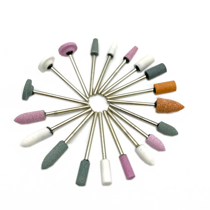100 stk./æske assorteret dental sten slibe polermaskine bor sten negle bor bits dental lab materiale 2.35mm skaft