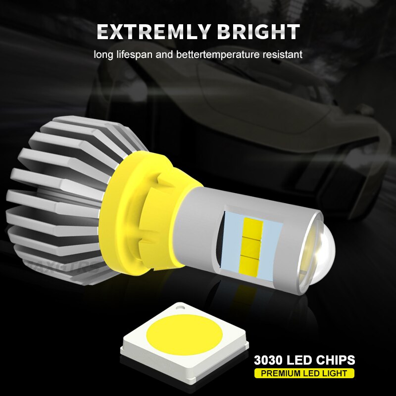 2x T15 LED 1156 BA15S 7440 W21W 3030 bombilla W16W marcha atrás LED lámpara luz Canbus 921 912 automóviles de copia de seguridad de señal de vuelta de luz de la lámpara