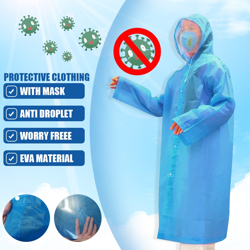 Disposable Waterproof Oil-Resistant Protective Coverall with mask for Spary Painting Decorating Clothes Overall Suit Workwear