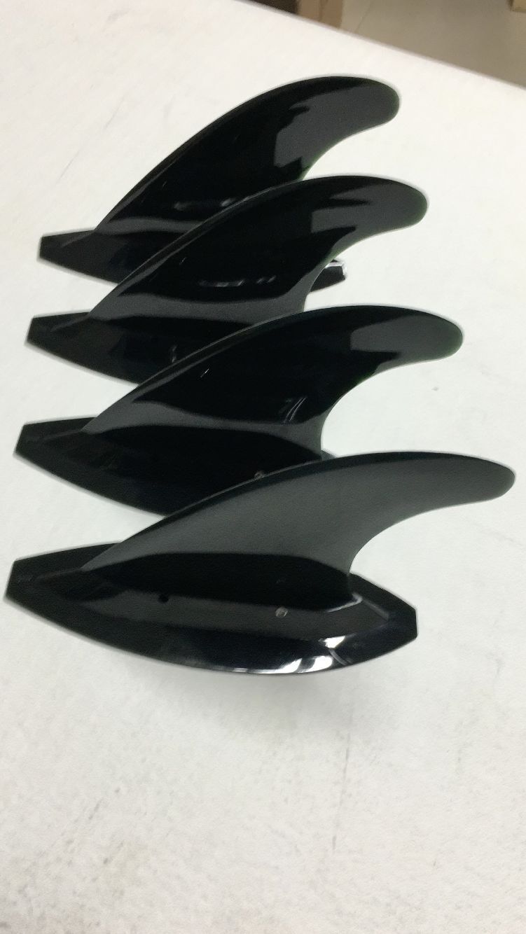 FCS Compatible soft flex side fin & removeable fin and side fin box for hardboards/inflatable boards, I sup boards: 4 sets 4.5 inch fin
