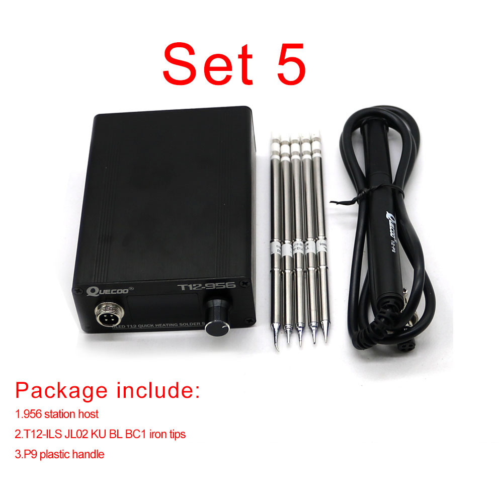 STC T12-956 stacja lutownicza lutownica elektroniczna OLED stacja cyfrowa T12 lutownica końcówka z T12-P9 uchwyt bez wtyczki: zielony