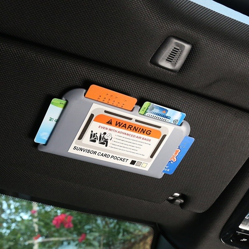 Auto Zonneklep Kaarthouder Organizer Sterk Plakken Opbergen Opruimen Auto Instrumentenpaneel Deur Kaart Clip Auto-interieur Accessoires