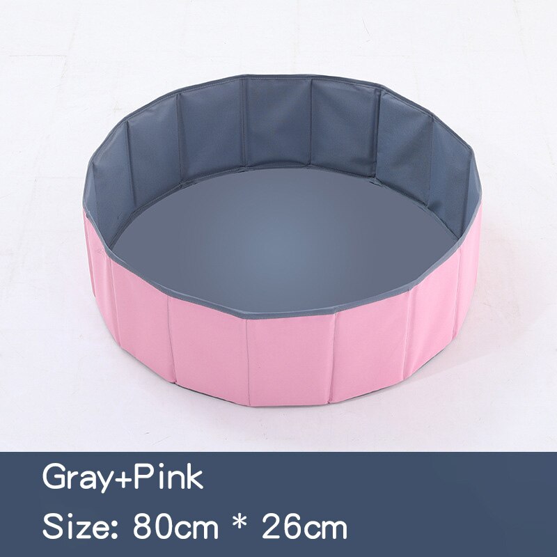 Bambini Pieghevole Oceano Piscina di Palline Pit Bambino Recinzione Parco Giochi Al Coperto Lavabile Anti-Skid facile da Memorizzare Palla da Biliardo Per Bambini regali: pink-gray 80cm