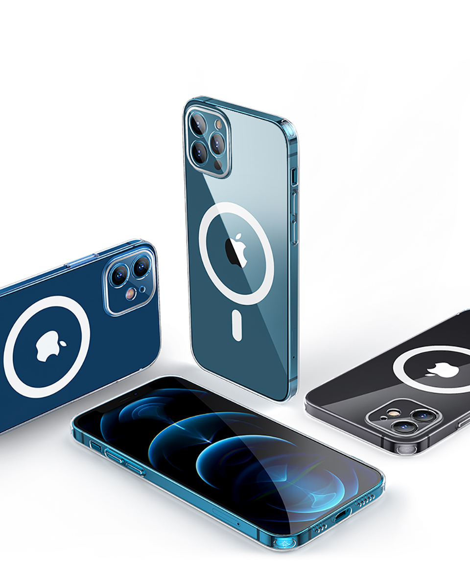 Originele magnetische draadloze opladerhoes voor iphone 14 13 12, 11 pro max, magsafe-hoes voor iphone 12, mini , 14 plus, transparante hoes