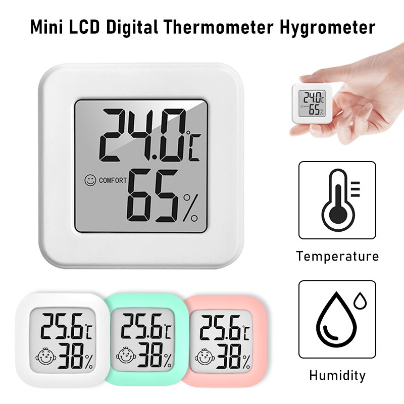 Hixava Thermomètre Hygromètre Intérieur 2 Pièces - Mini Numérique Avec Émoticônes Et Conseils