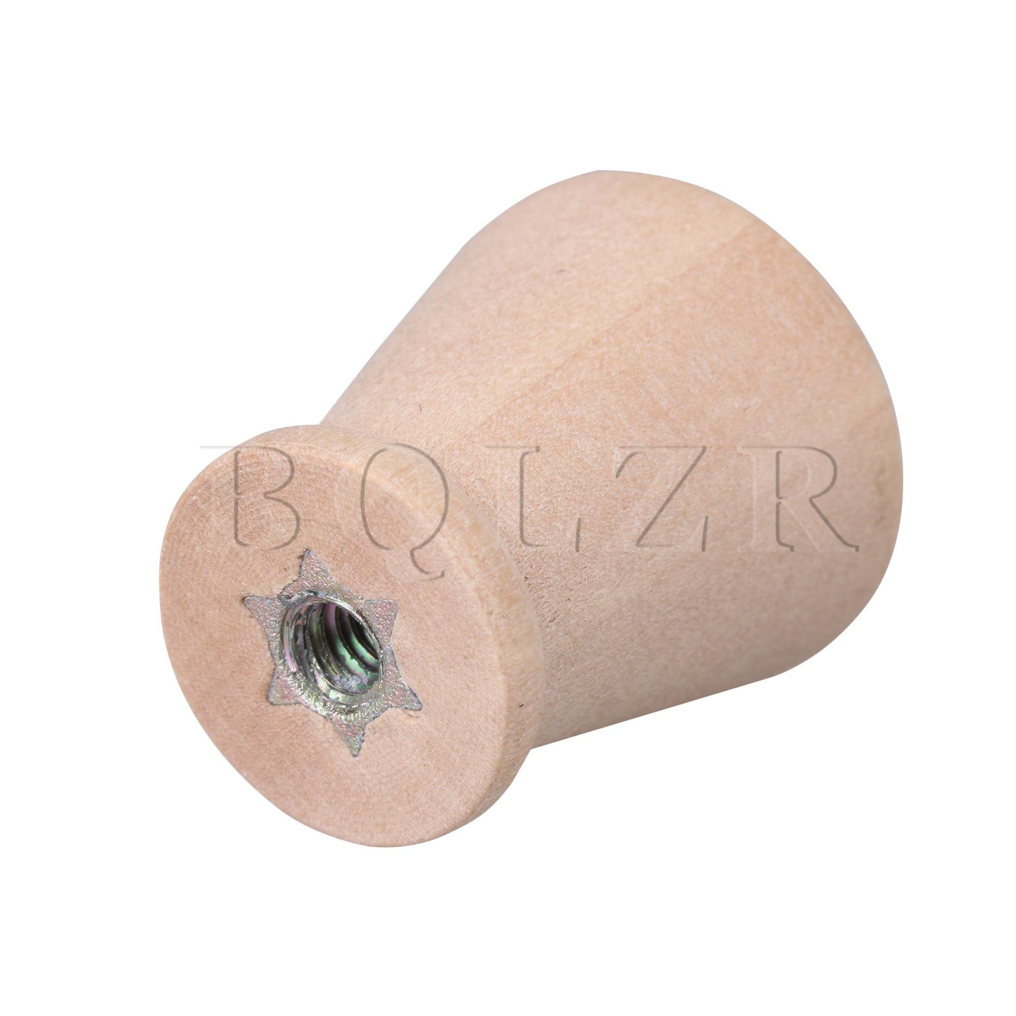 BQLZR Tapered Wooden Handle Unpainted Cupboard Cab... Grandado