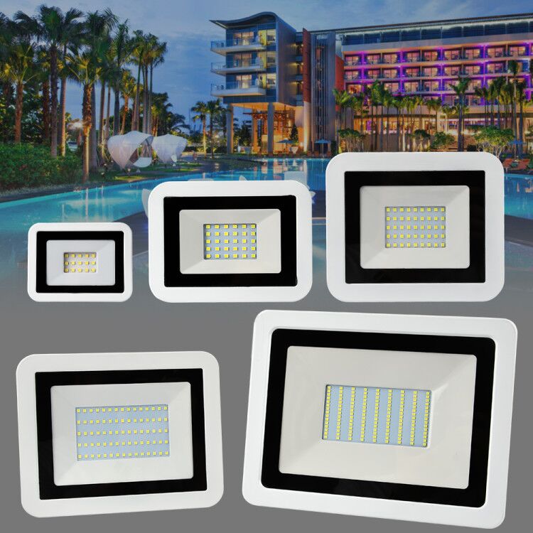 Full Watt Led Floodlight 10W 20W 30W 50W 100W Waterproof IP66 Outdoor LED Reflector Light Garden Lamp AC 220V 230V 240V Spotlight Street Lighting