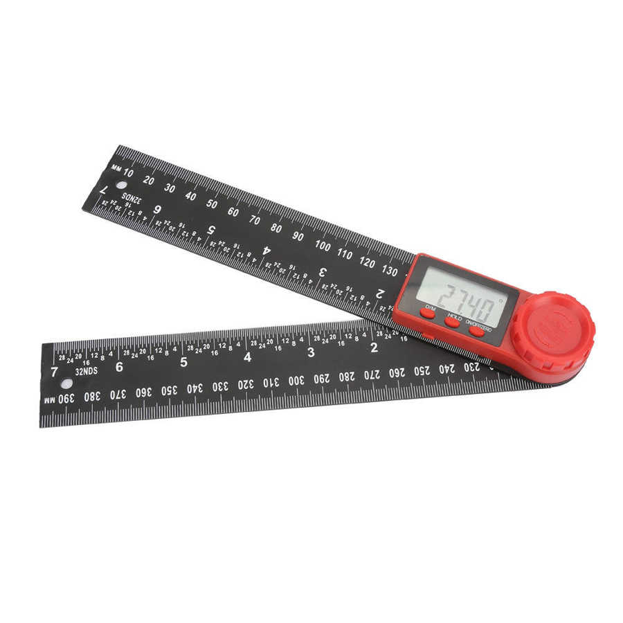 0-360° Digital Angle Finder Ruler Protractor Measure Meter Stainless Steel GD