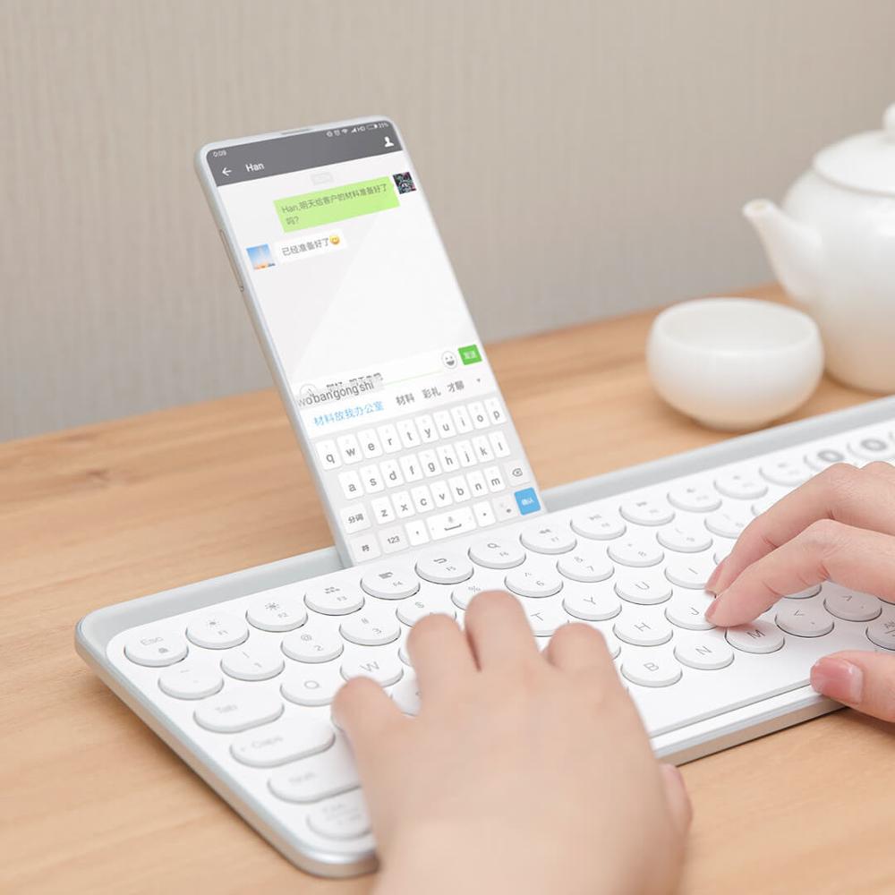 MIIIW Bluetooth 4.0 Dual Mode Keyboard 104 Keys MWBK01 2.4GHz Multi System Compatible Wireless Portable Keyboard