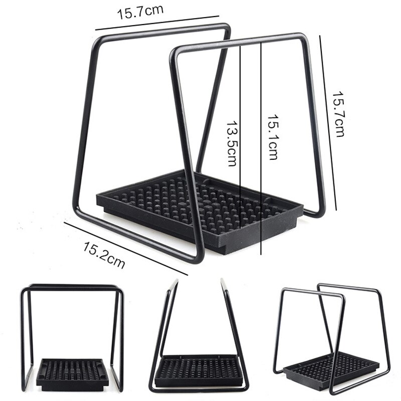 Coffee Stainless Steel Filter Cup Holder V60 Drip Filter Paper Filter Set Espresso Coffee Stable Metal Rack with Non-slip Mat